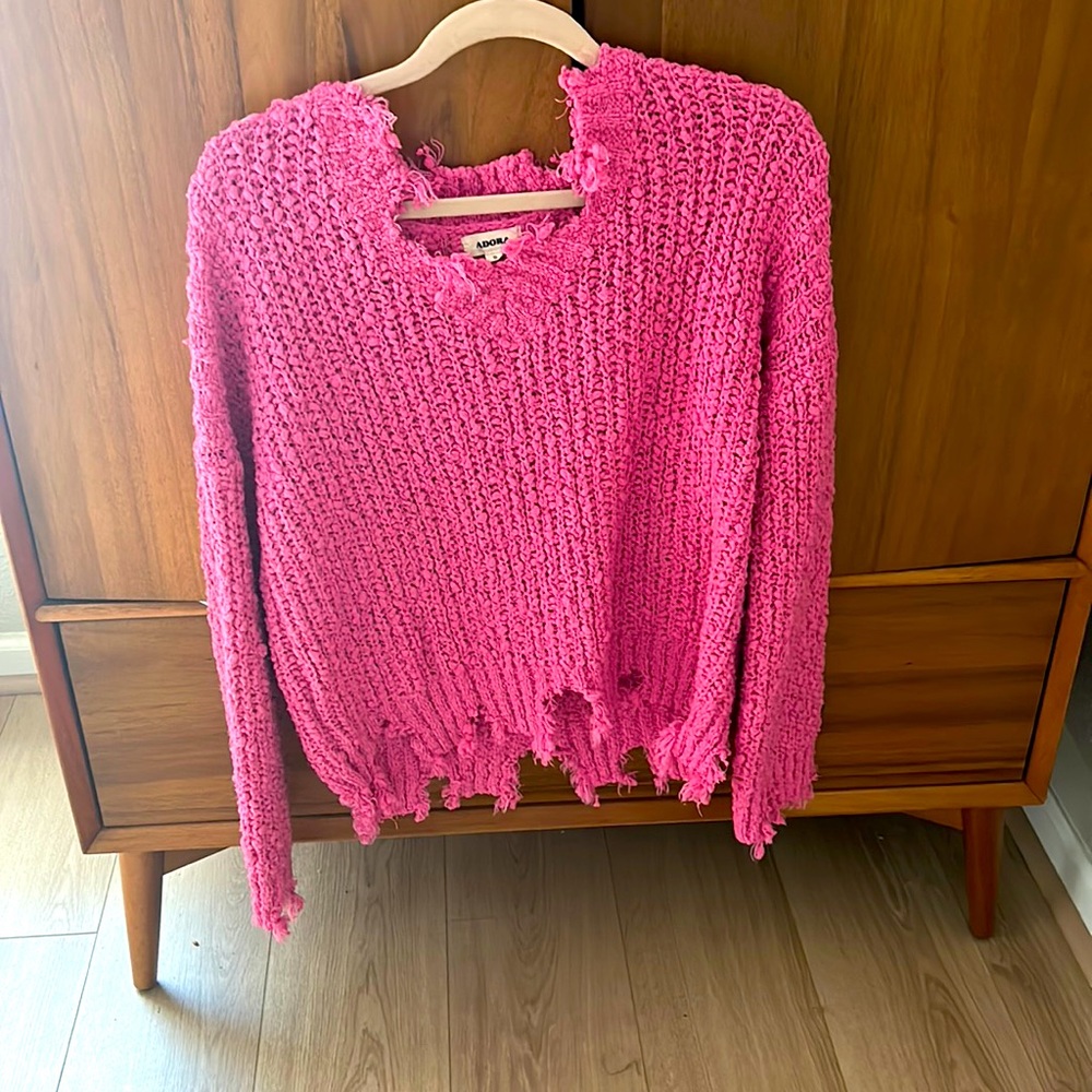 super cute hot pink sweater!!